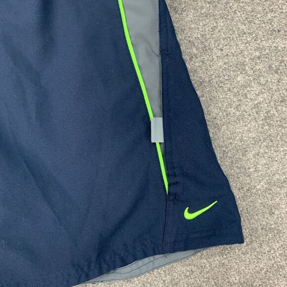 Nike Shorts Mens L Large Navy Colorblock Swimming Water Beach Swim Lined Trunks - Picture 3 of 14
